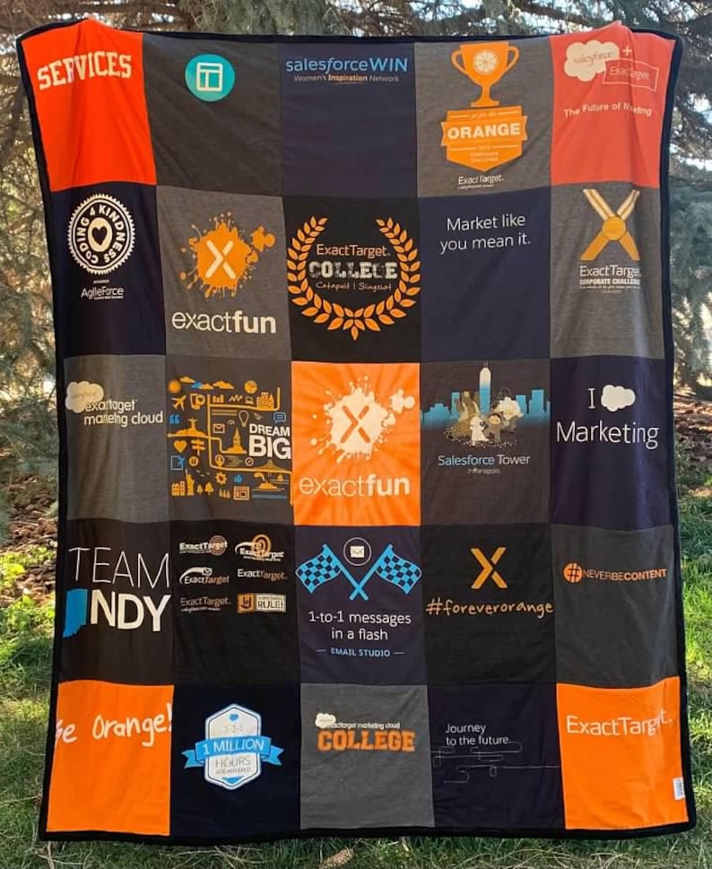 Tshirt Blanket Memory Custom T-shirt Quilt with Band Shirt Jersey Blanket Button up Shirt with Minky Back