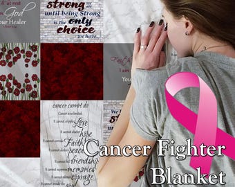 Cancer Fighter Deken Chemoverzorging Cadeau Inspirerend Sterke Vrouw Minky Kanker Bemoedigende ondersteuning Rode papaverbloemen