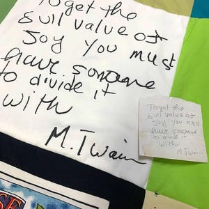Tshirt Blanket Memory with custom handwriting or photo