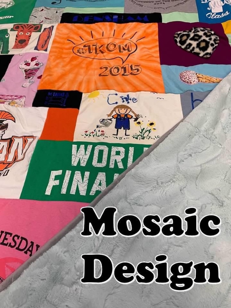 Mosaic tshirt blanket
