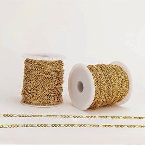 18k Gold Filled Figaro Chain/Figaro Chain/Chains for Permanent Jewelry Making/Necklaces/Bracelets/wholesale|wholesale chain 2mm 3mm