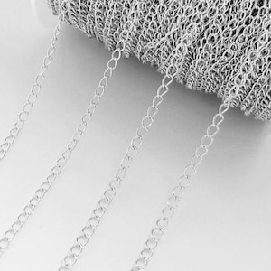 3feet- Stainless Steel Extension Chain/Stainless Steel Chain/Extension Chain for Jewelry Making Crafts/Wholesale Chains 2.5mm 3.5mm