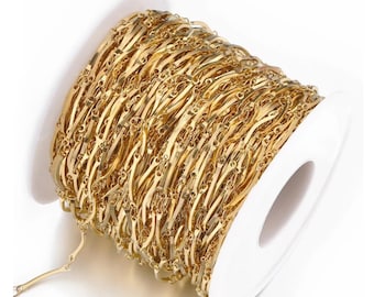 18k Gold Filled Flat Bar Chain/Gold Filled Bar Chain/Bar Chain/Wholesale Chains For Permanent Jewelry Making/Necklaces/Bracelets/ 1.5mm