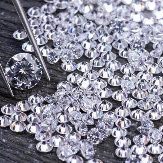 Round Moissanite Gemstone/moissanite loose stones/ Excellent Cut Quality VVS1 D Color/Positive Lab Diamond Test/GRA Certified/1.0mm to 10mm
