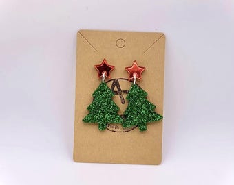 Orecchini Pendenti Albero Di Natale Per Donna – Gioielli Festa In Lega Di Zinco Con Strass E Perle – Leggeri (18g) – Disponibili In Verde, Oro E Rosso – Regalo Natalizio - 4