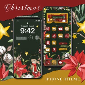 Pack d&#39;icônes d&#39;application Noël, icônes Noël iOS18, thème de téléphone de Noël, icône Noël Android, widget de téléphone de Noël, thème iOS de Noël, icônes iOS de Noël
