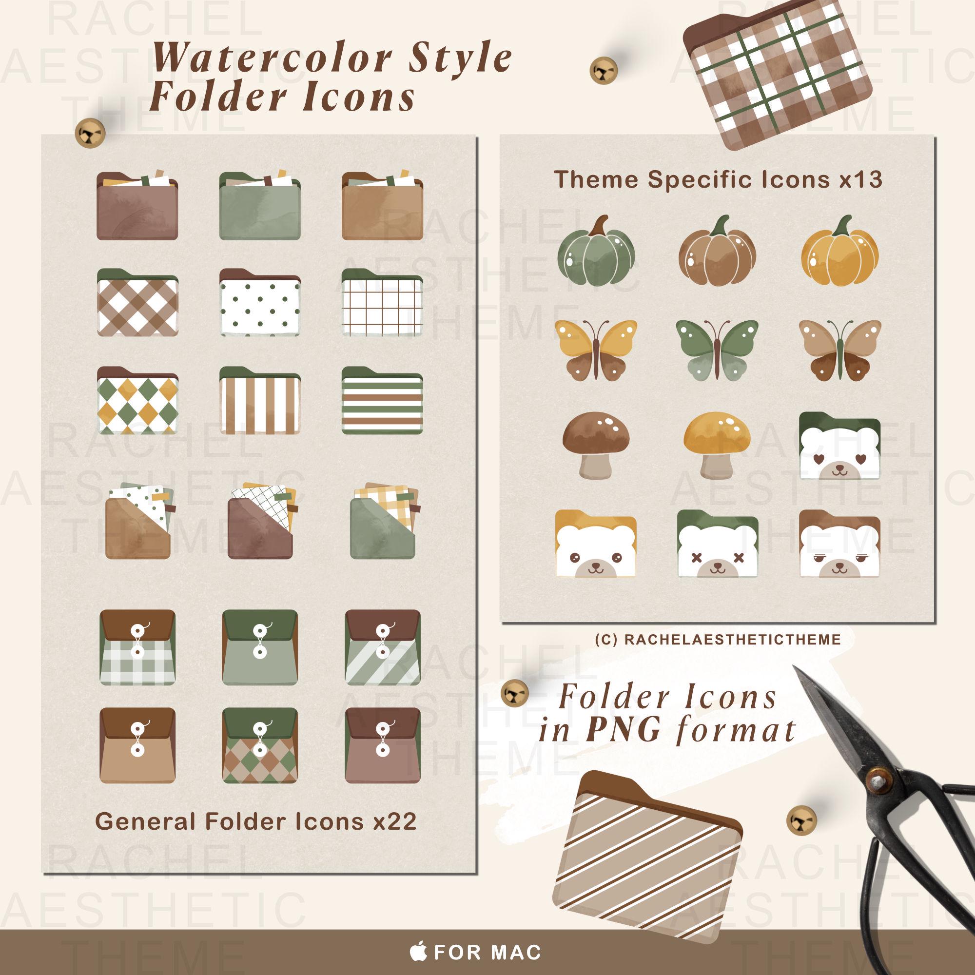 Cottagecore Folder Icon Cottage Desktop Wallpaper Set, Cottagecore Laptop Folder Icon Widget ...