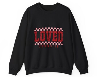 Religious Christian Sweatshirt, Bible Verse Heavy Blend Crewneck, John 3:16, Unisex Jumper, Faith Gift, Christian Apparel, Spiritual