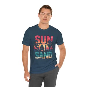 Sun, Sand & Surf Unisex Tee | Beach Vibes T-Shirt, Summer Apparel, Travel Wear, Gifts for Beach Lovers, Vacation Gear