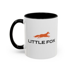 Charming Little Fox Mug - Adorable Fox Coffee Mug, Ceramic 11oz Fox Mug, Red Fox Sipping Coffee Art, Gift for Fox Lover