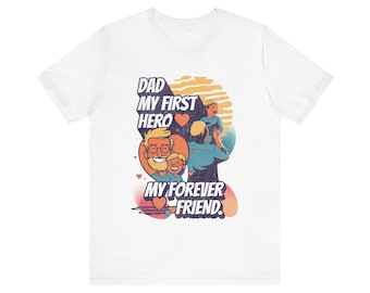 Camiseta "Papá, mi héroe eterno": camiseta para el Día del Padre, camiseta moderna para papá, colores personalizados, regalo para papá primerizo, camiseta para papá