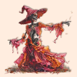 Halloween Witch Art Print Pagan Witch Art Print Gothic Witch Wall Art Print Abstract Witch Art Poster