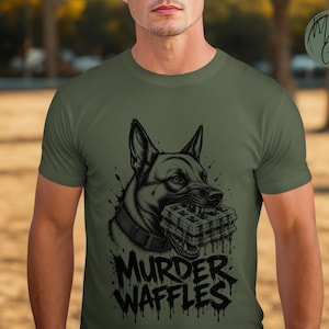 Belgian Malinois T Shirt, Murder Waffles Tee, Bite Work Dog Shirt, Maligator Tee, Malinois Dog T Shirt, Malinois Owner Gift, Working Dog Tee