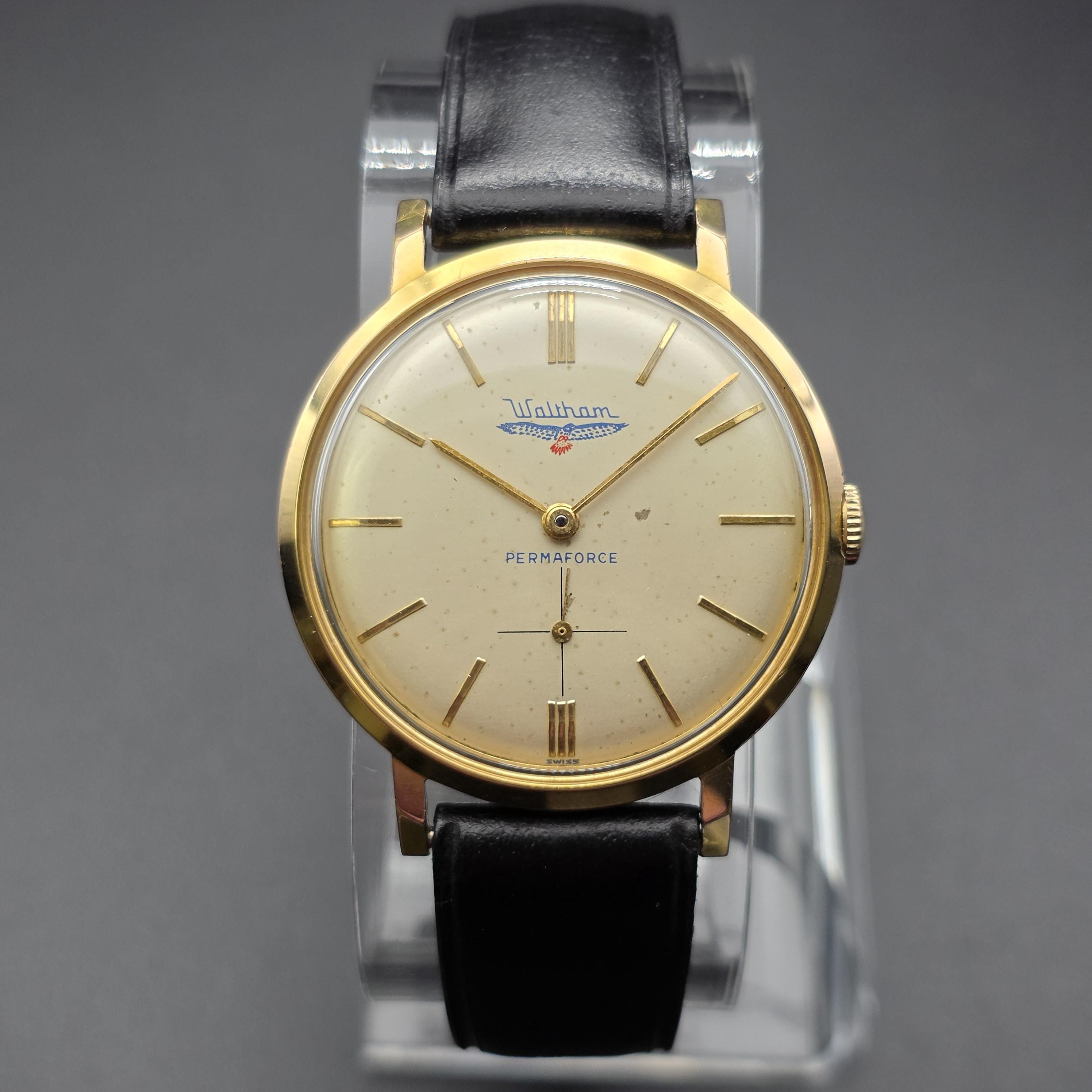 Waltham gold watch - Etsy 日本