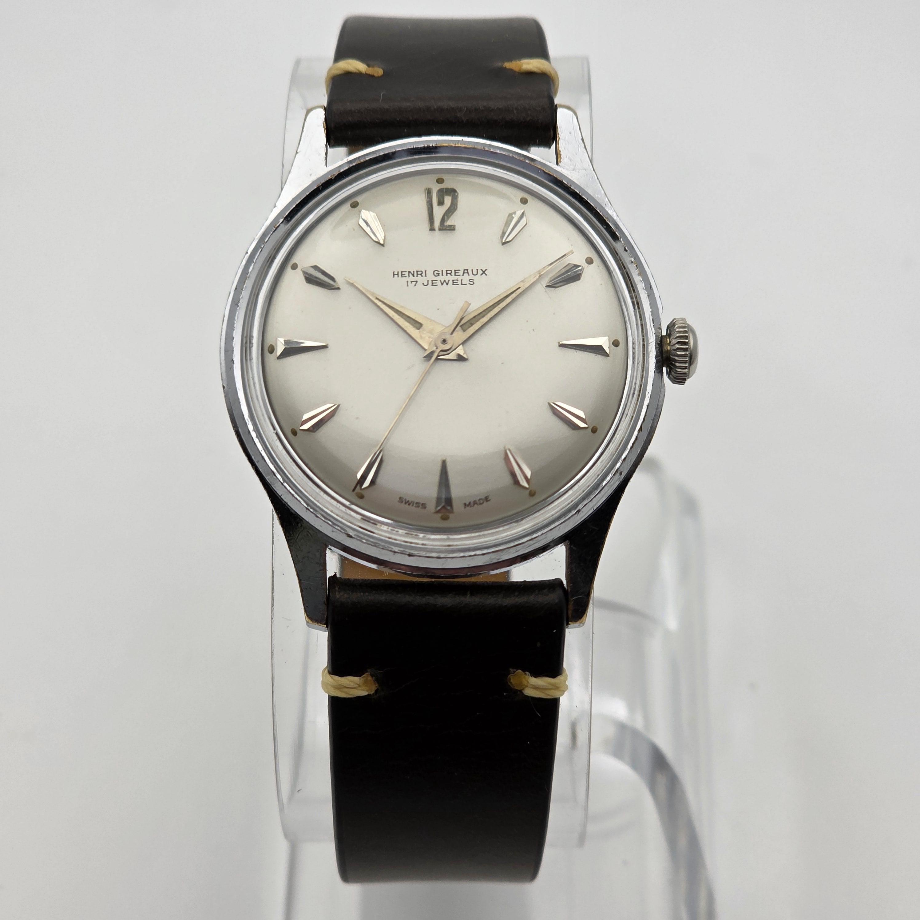 Vintage Henri Gireaux 17 Jewels Silver Tone Ladies Swiss Made Watch Manual Wind Vintage 1960s Henri Gireaux Watch - Etsy main image 4