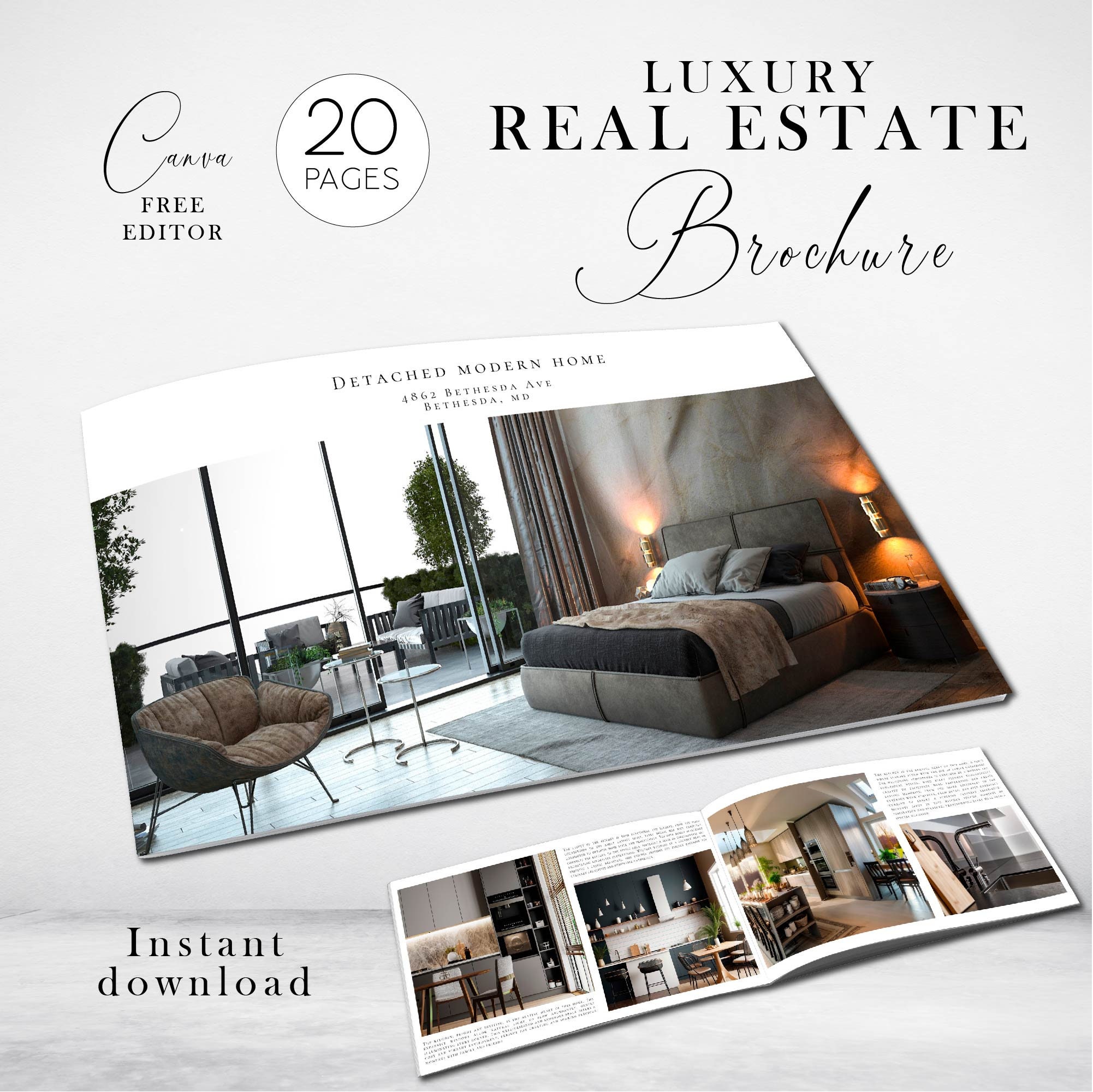 Real Estate Brochure, Luxury Property Brochure, for Sale Flyer, Listing ...