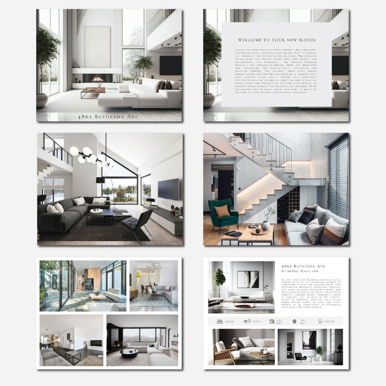Real Estate Brochure, Luxury Property Brochure, for Sale Flyer, Listing ...