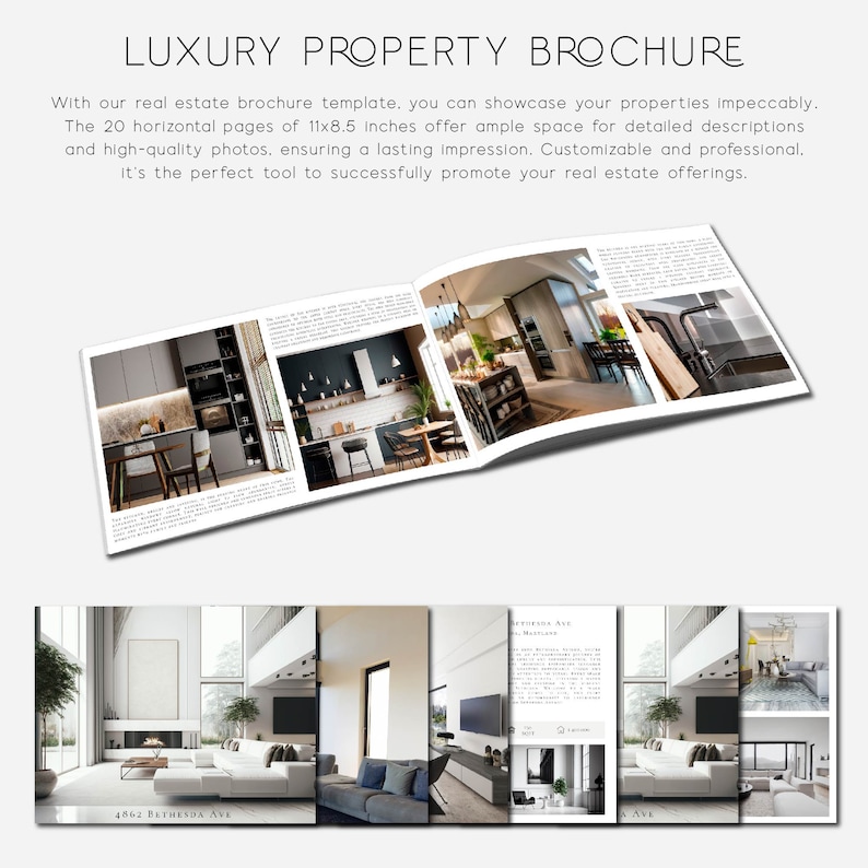 Real Estate Brochure, Luxury Property Brochure, for Sale Flyer, Listing ...
