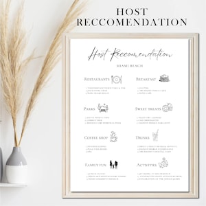 Könnte beinhalten: Ein schwarz-weißer druckbarer Leitfaden mit Empfehlungen für Restaurants, Frühstück, Parks, süße Leckereien, Cafés, Getränke, Familienspaß und Aktivitäten in Miami Beach, Florida.