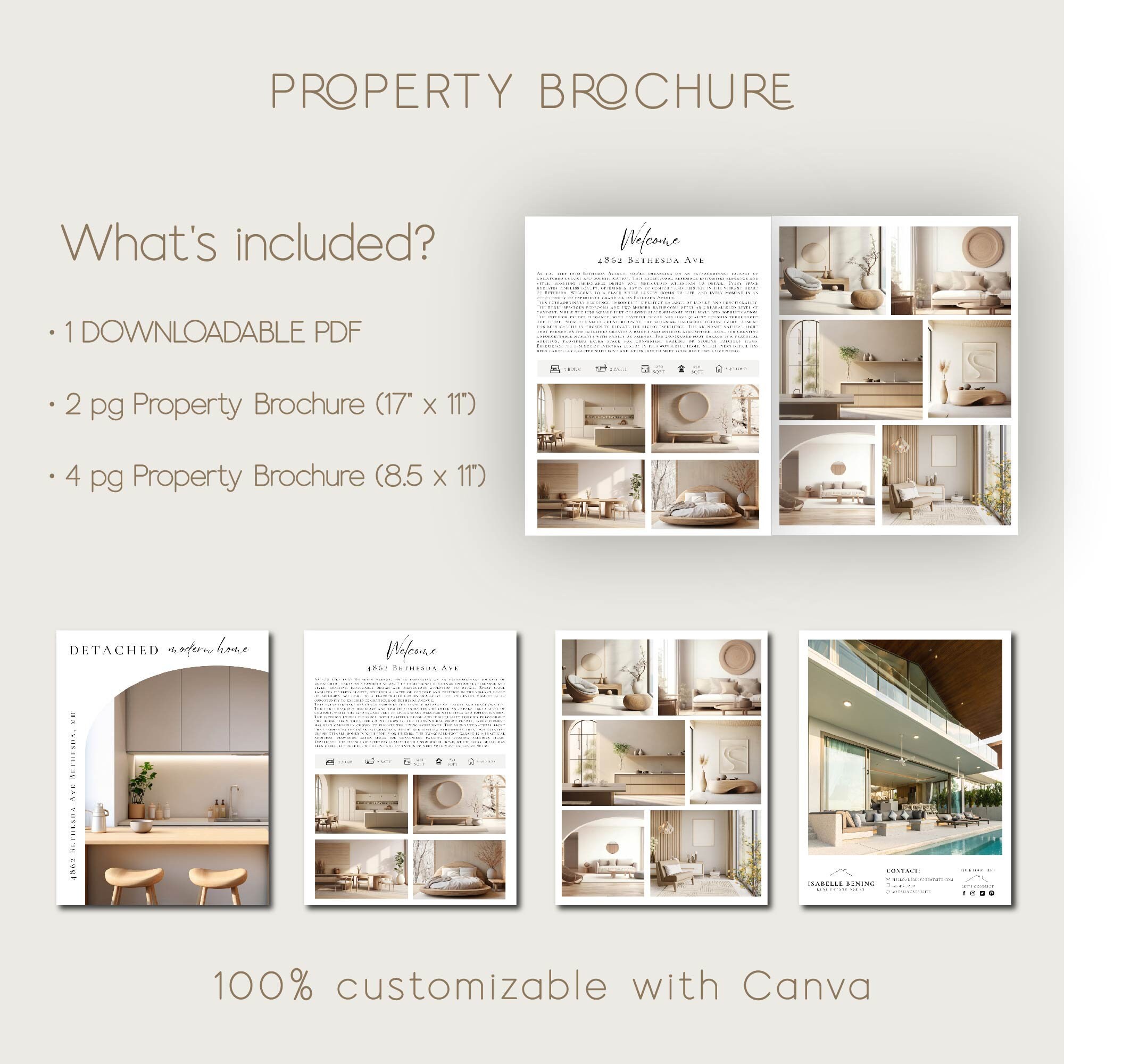 Real Estate Brochure, Luxury Property Brochure, for Sale Flyer, Listing ...