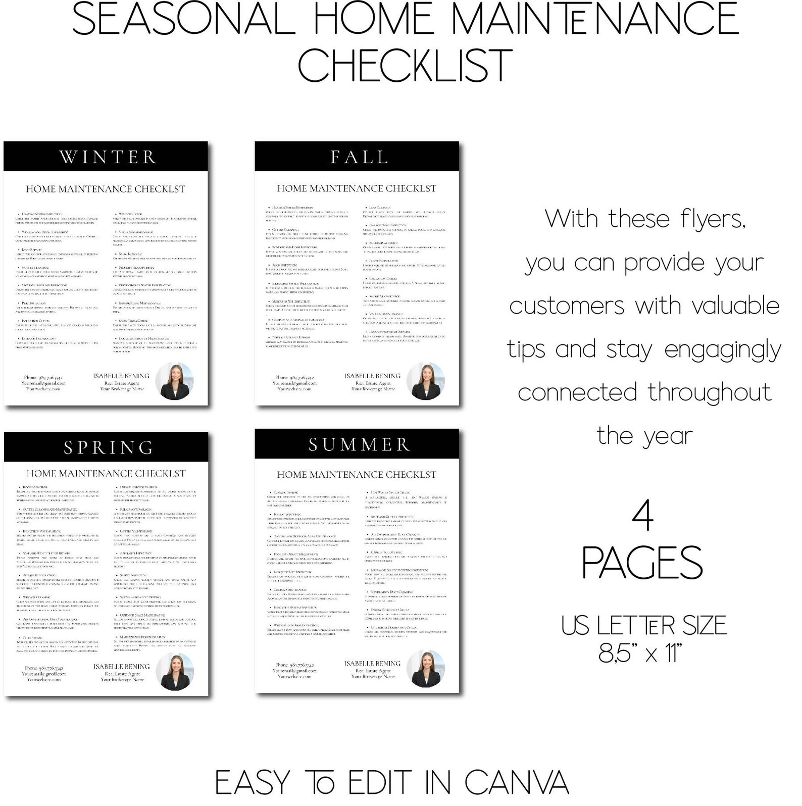 Seasonal Home Maintenance Checklist for Real Estate Agents - INSTANT ...