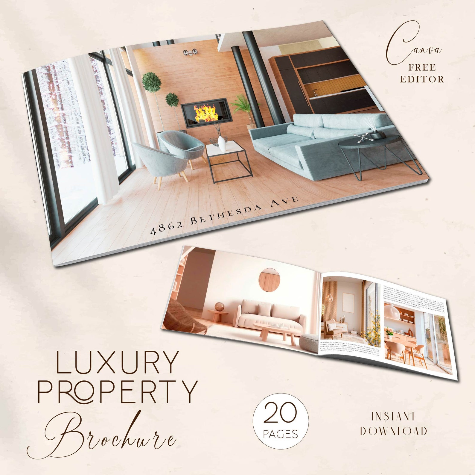 Real Estate Brochure, Luxury Property Brochure, for Sale Flyer, Listing ...