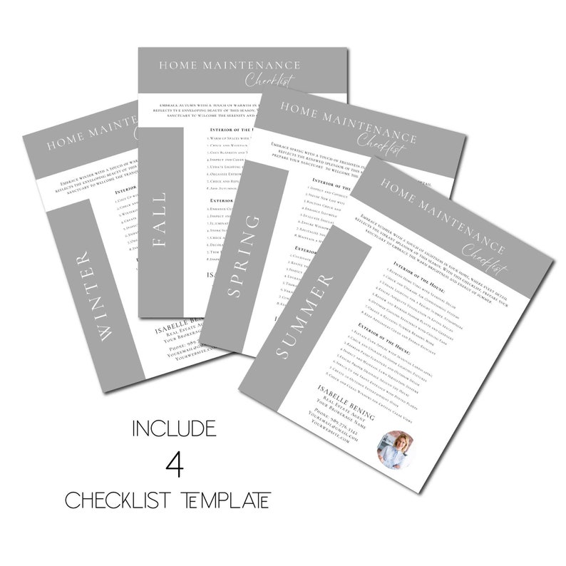 Seasonal Home Maintenance Checklist for Real Estate Agents - INSTANT ...