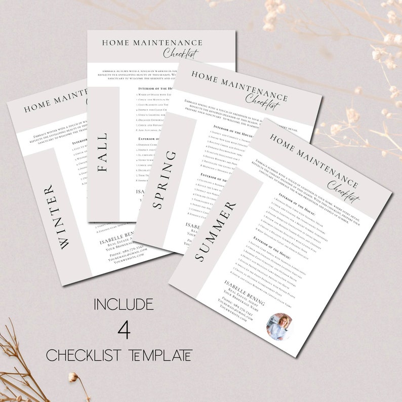 Seasonal Home Maintenance Checklist for Real Estate Agents - INSTANT ...