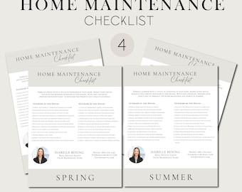 Seasonal Home Maintenance Checklist for Real Estate Agents INSTANT ...