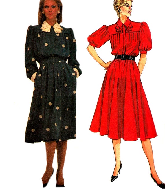 8009 UNCUT McCalls Vintage Sewing Pattern Girls Front Button Empire Waist Dress