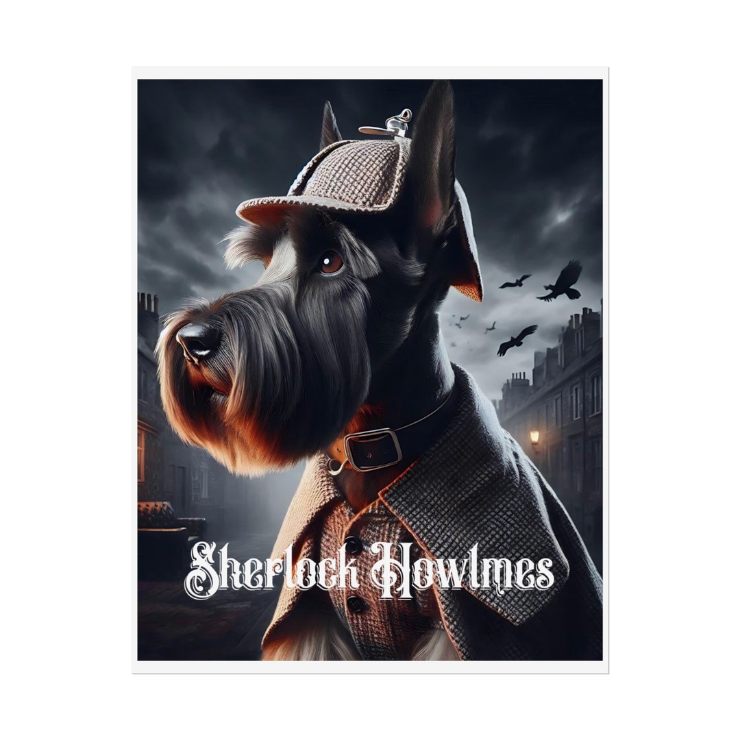 Sherlock Howlmes Scottish Terrier Sherlock Holmes Poster - Etsy
