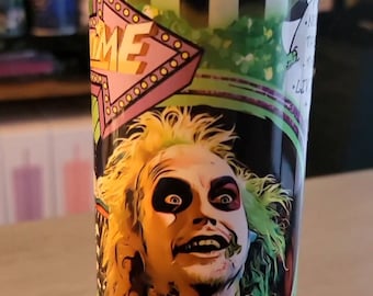 Vaso delgado Beetlejuice de 20 oz, vaso personalizado por sublimación, vasos de Halloween, Beetlejuice Beetlejuice Beetlejuice, regalo, vibraciones de brujas