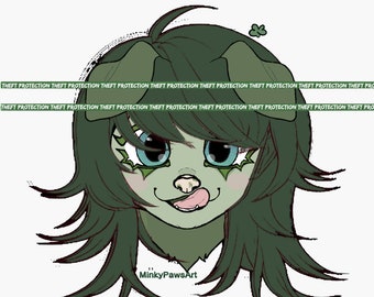 CACHORRO ADOPT HEADSHOT único fursona adoptable estilo alternativo gótico antro canino