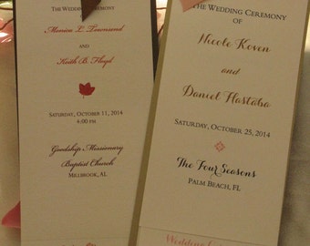 Layered Wedding Program Sample