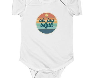 Oh Joy Begin Baby Onesie, Dave Matthews Band Inspired Infant, Samurai Cop, Baby Shower Gift