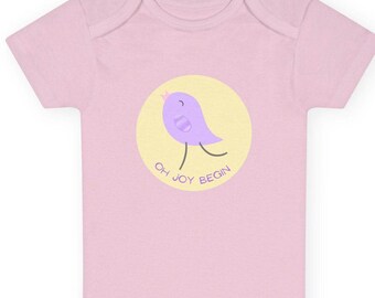 Oh Joy Begin DMB Dave Matthews Samurai Cop Baby Onesie with Bird, Shower Gift, Infant Newborn Apparel,