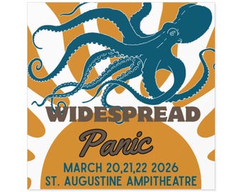 Adesivo para o show do Widespread Panic em St. Augustine | Widespread Panic 2026