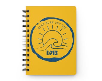 Dont Burn the Day Pig DMB Inspired Sun and Wave Spiral Notebook Ruled Journal