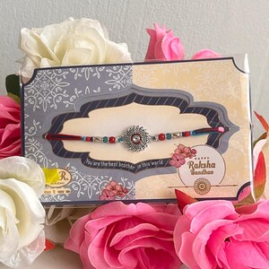 Fancy Rakhis Multicolor Beads Rakhi ,beaded Handmade Rakhi, indian rakhi