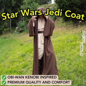 Jedi Coat | Cape | Cloak | Handmade, Movie-Accurate Cosplay Costume | Sci-Fi | Fantasy | Festival Outfit | Space | High-Quality Fabric