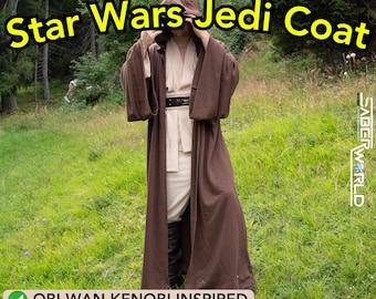 Capa Jedi | Manto | Capa | Fantasia artesanal, fiel ao filme | Ficção Científica | Roupa de Fantasia | Espaço | Tecido de alta qualidade