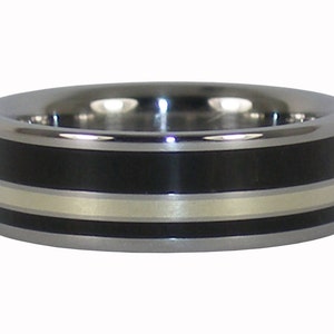 Blackwood and Gold Titanium Ring