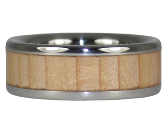 Hemlock Wood from Oregon Titanium Ring