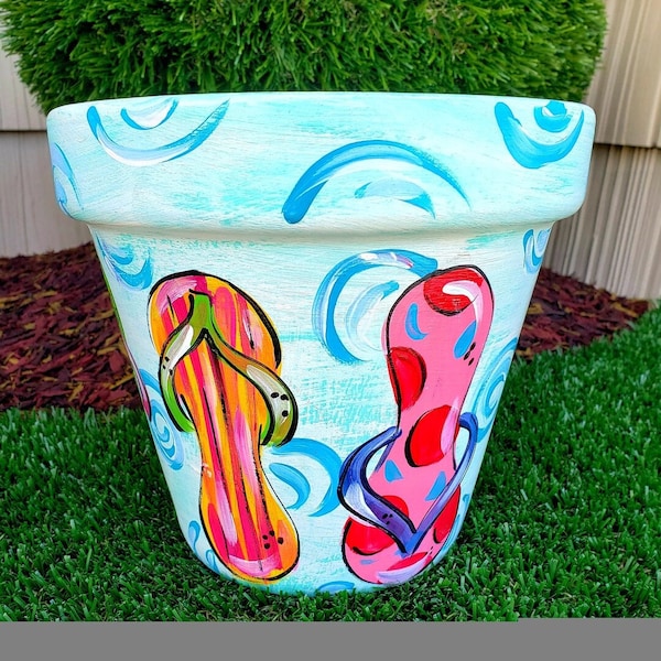 Flip Flop Planter Etsy