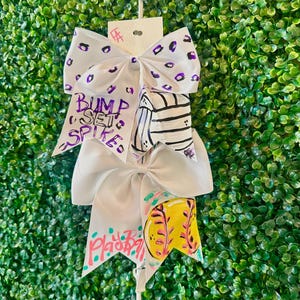 Hand Painted Hair Bow – Whimsical Designs, 3-inch Ribbon image 5