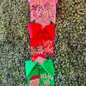 Hand Painted Hair Bow – Whimsical Designs, 3-inch Ribbon image 6