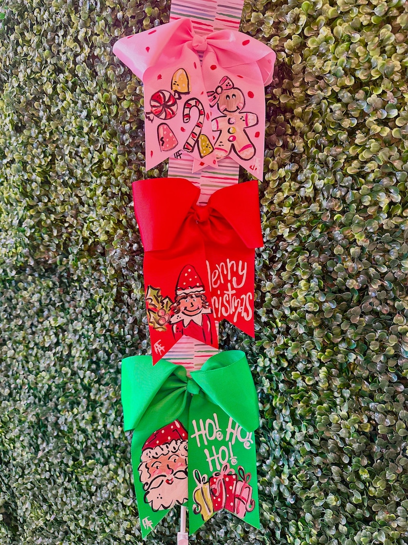 Hand Painted Hair Bow – Whimsical Designs, 3-inch Ribbon image 6