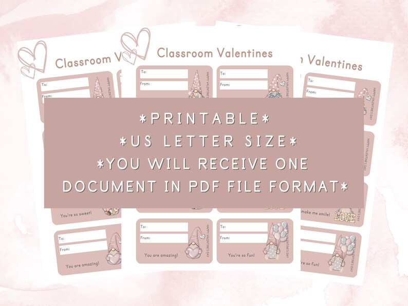 Classroom Valentines, Printable Valentines for the Classroom, Kids ...