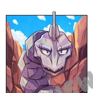 Onix Pokemon Digital Print Art Poster A4 para habitación infantil, guardería
