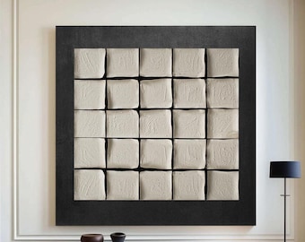Schwarzer Leinwanddruck: Minimalistische Wabi Sabi Wandkunst